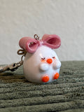 coquette duck keychain