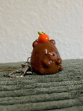 tangerine bear keychain