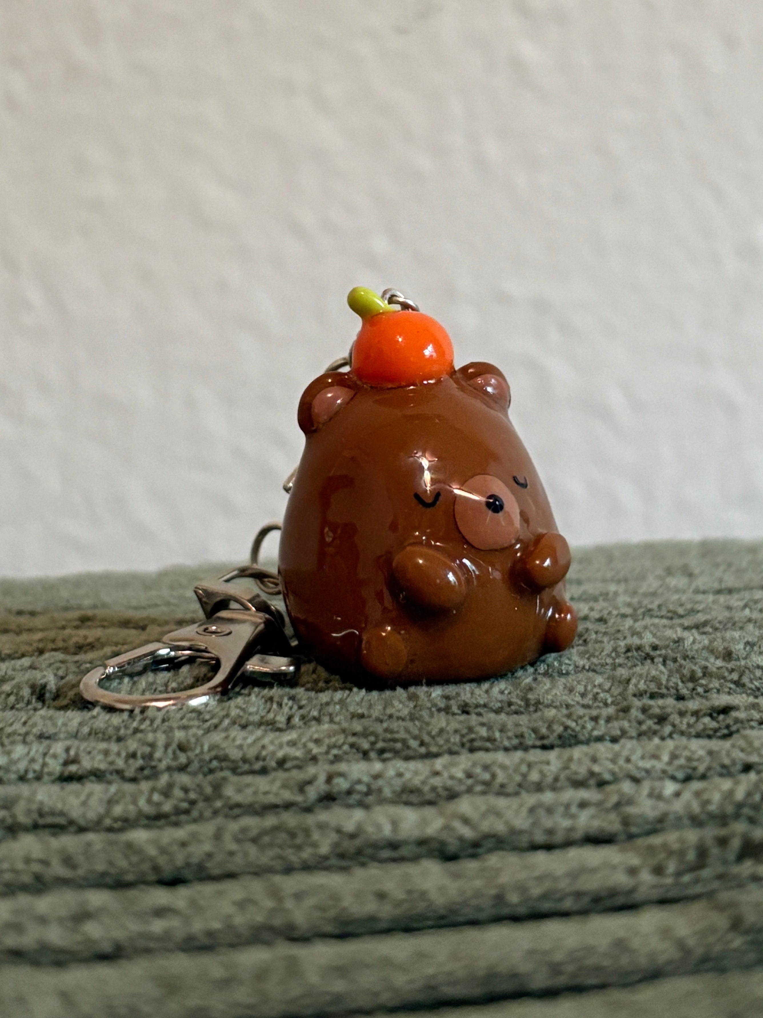 tangerine bear keychain