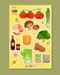 silly hotpot sticker sheet