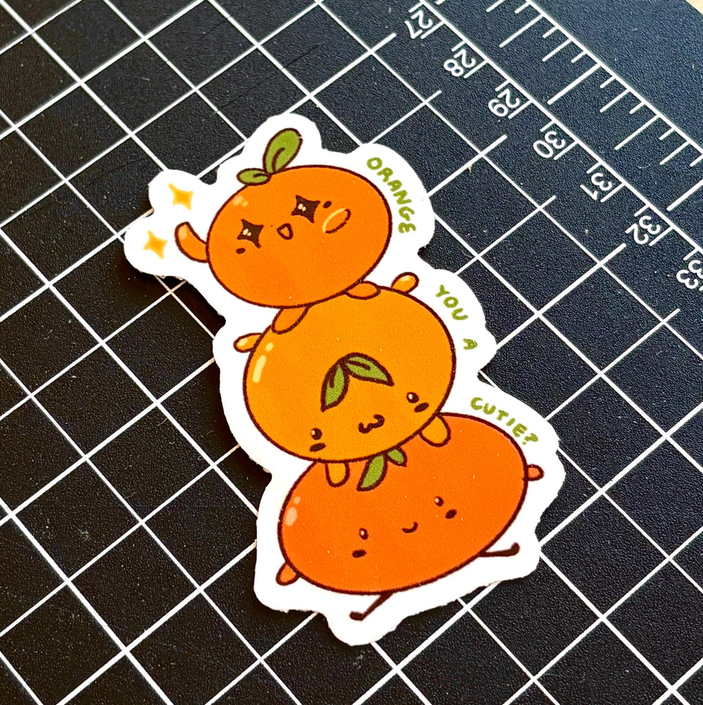 cute stacked orange sticker