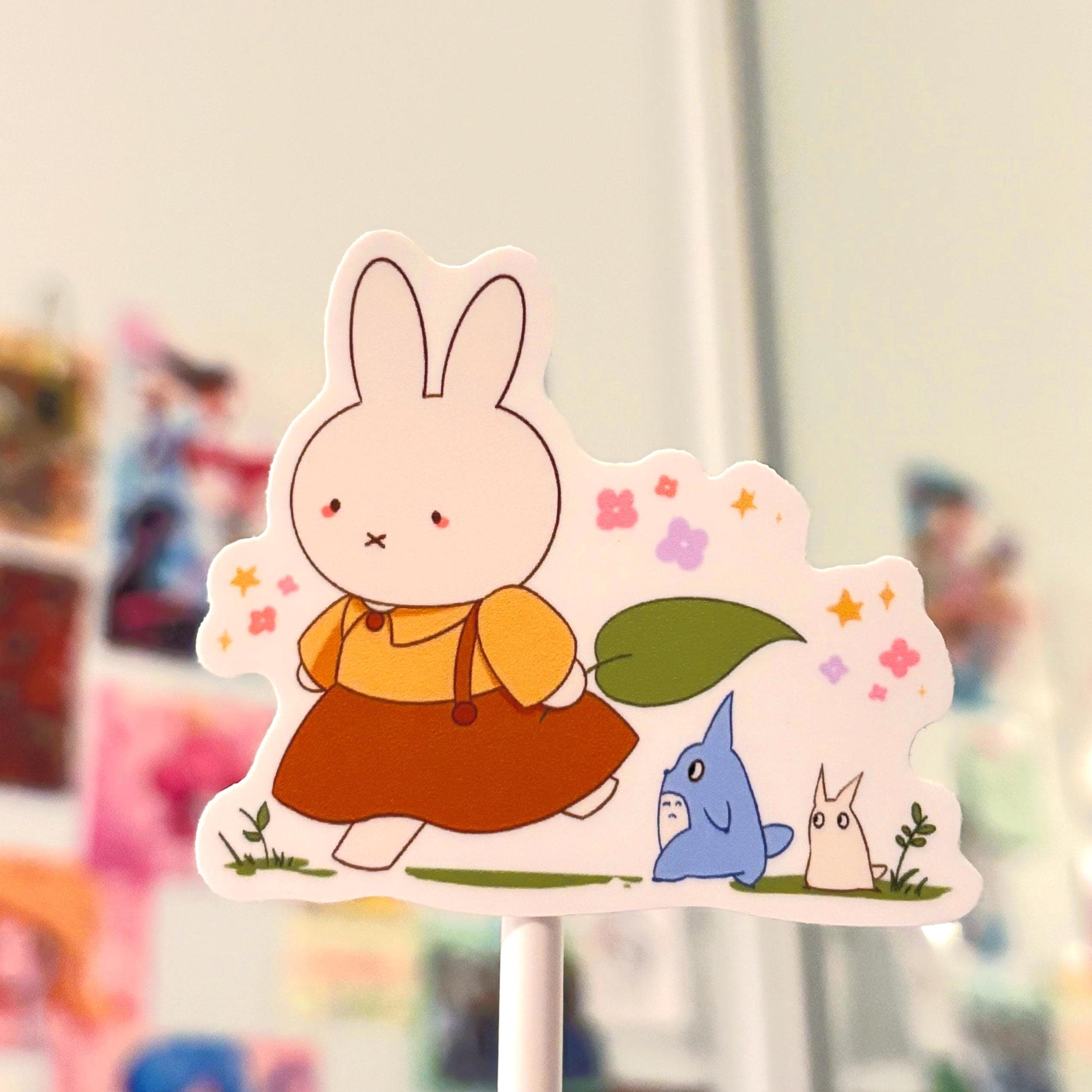 ghibli inspired bunny sticker