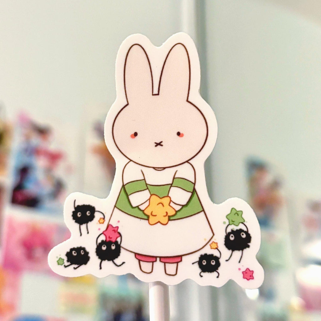 ghibli inspired bunny sticker