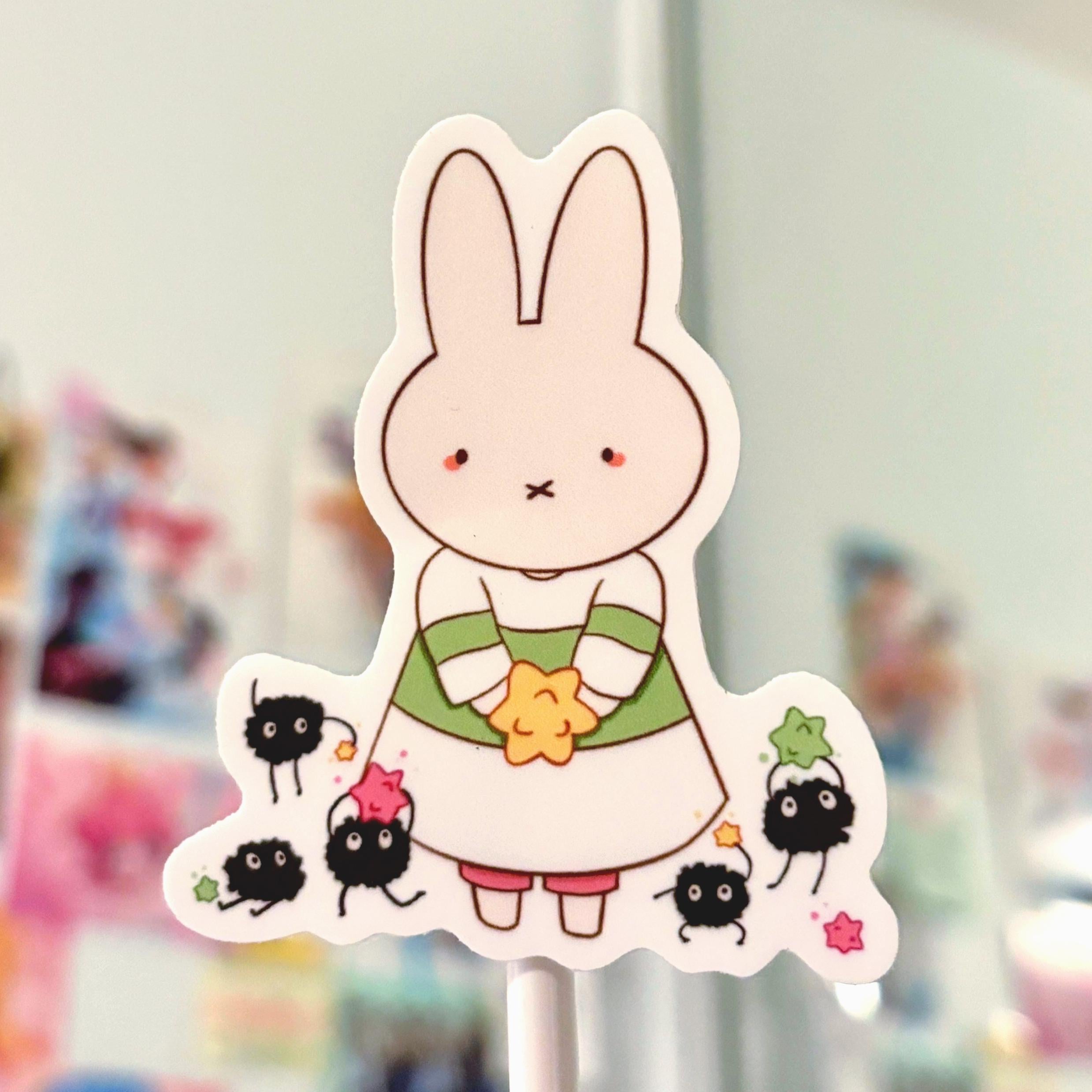 ghibli inspired bunny sticker