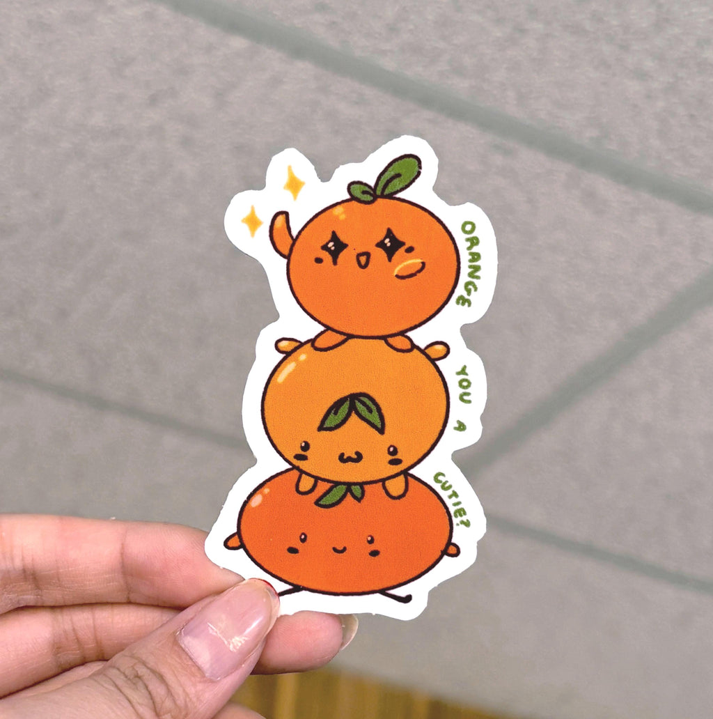 cute stacked orange sticker